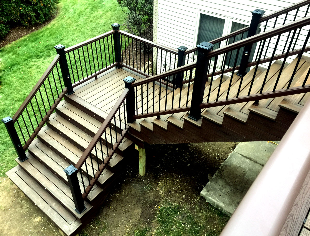 Trex Decking and custom staircase by Deckmaster